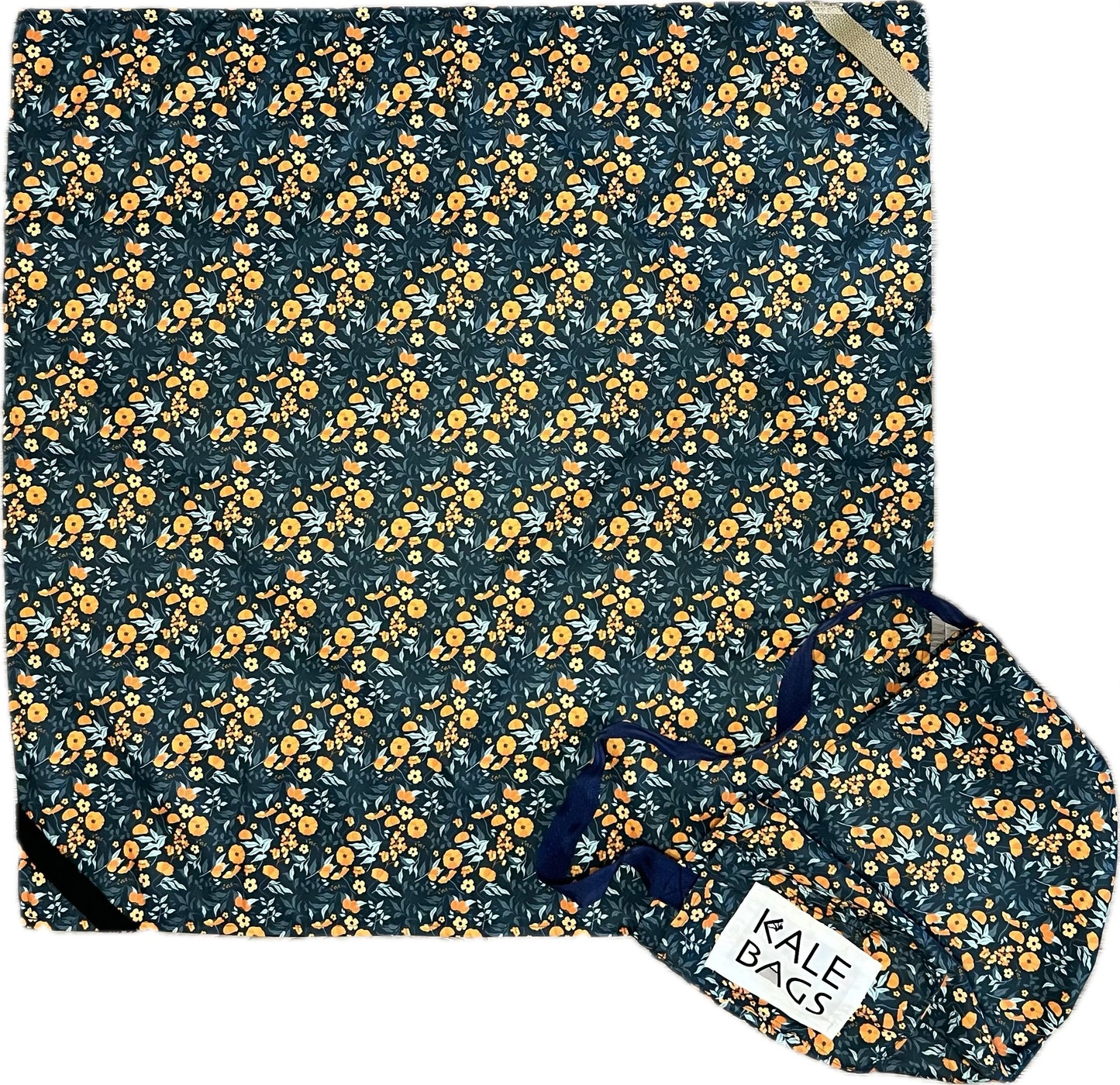 Kale Bag - Orange Flowers