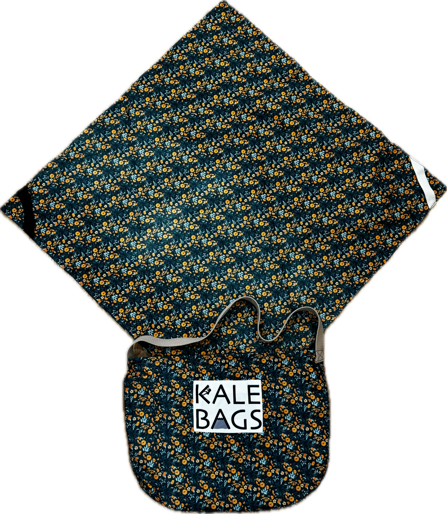 Kale Bag - Orange Flowers