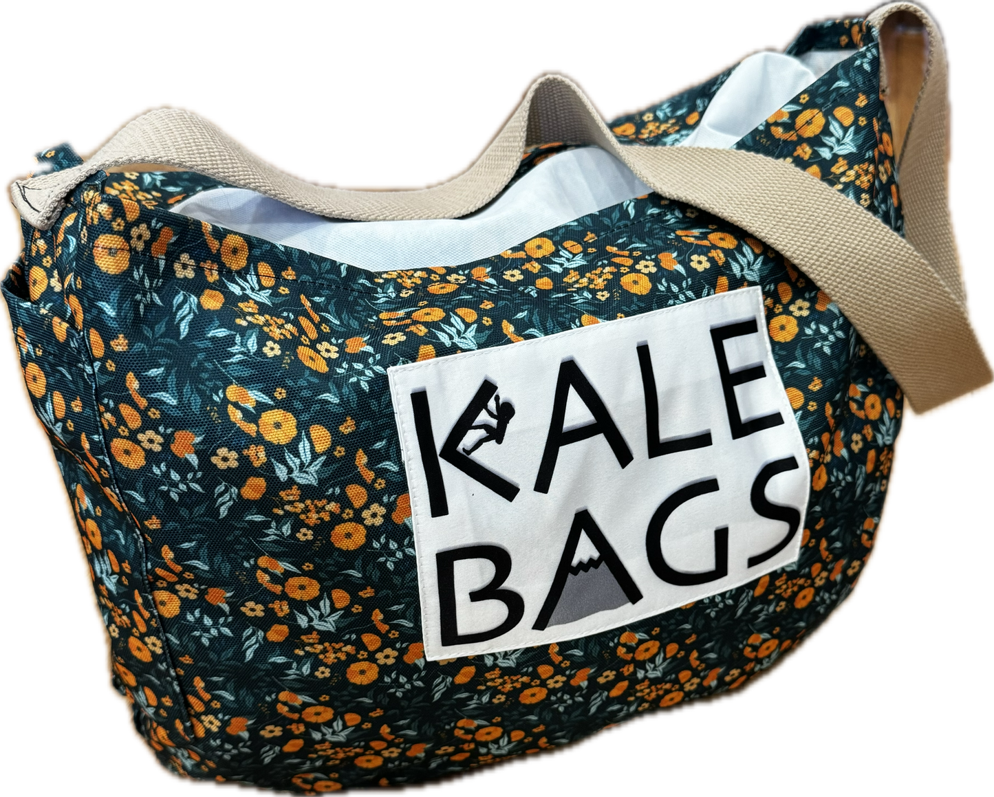 Kale Bag - Orange Flowers